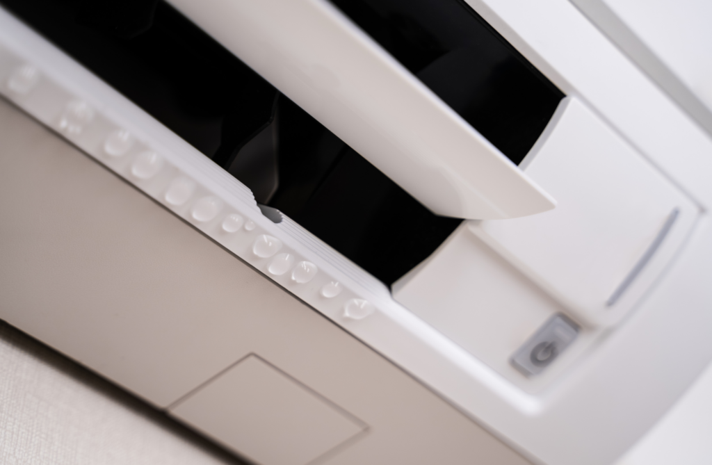 upclose photo of an ac leak